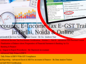Job Oriented Accounting Course in Delhi, GST and Custom and Income Tax Course in Delhi, 100% Job Guarantee Course by “SLA Consultants”” Free SAP HANA Finance Course,