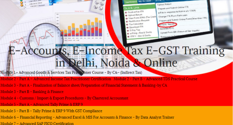 Job Oriented Accounting Course in Delhi, GST and Custom and Income Tax Course in Delhi, 100% Job Guarantee Course by “SLA Consultants”” Free SAP HANA Finance Course,