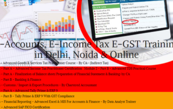 Online Accounting Course with GST Certification,, 100% Job, Salary upto 3.8 LPA, GST, SAP FICO Training Certification, Delhi, Noida, Gaur City, Ghaziabad, “New Year Offer 2026”
