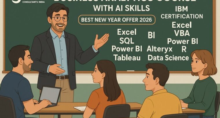 Business Analyst Course in Delhi, with IBM Certification Support, Best New Year Offer 2026, “Online Live Business Analytics Training Course” in Kolkata by IIT Faculty, by SLA Consultants India​